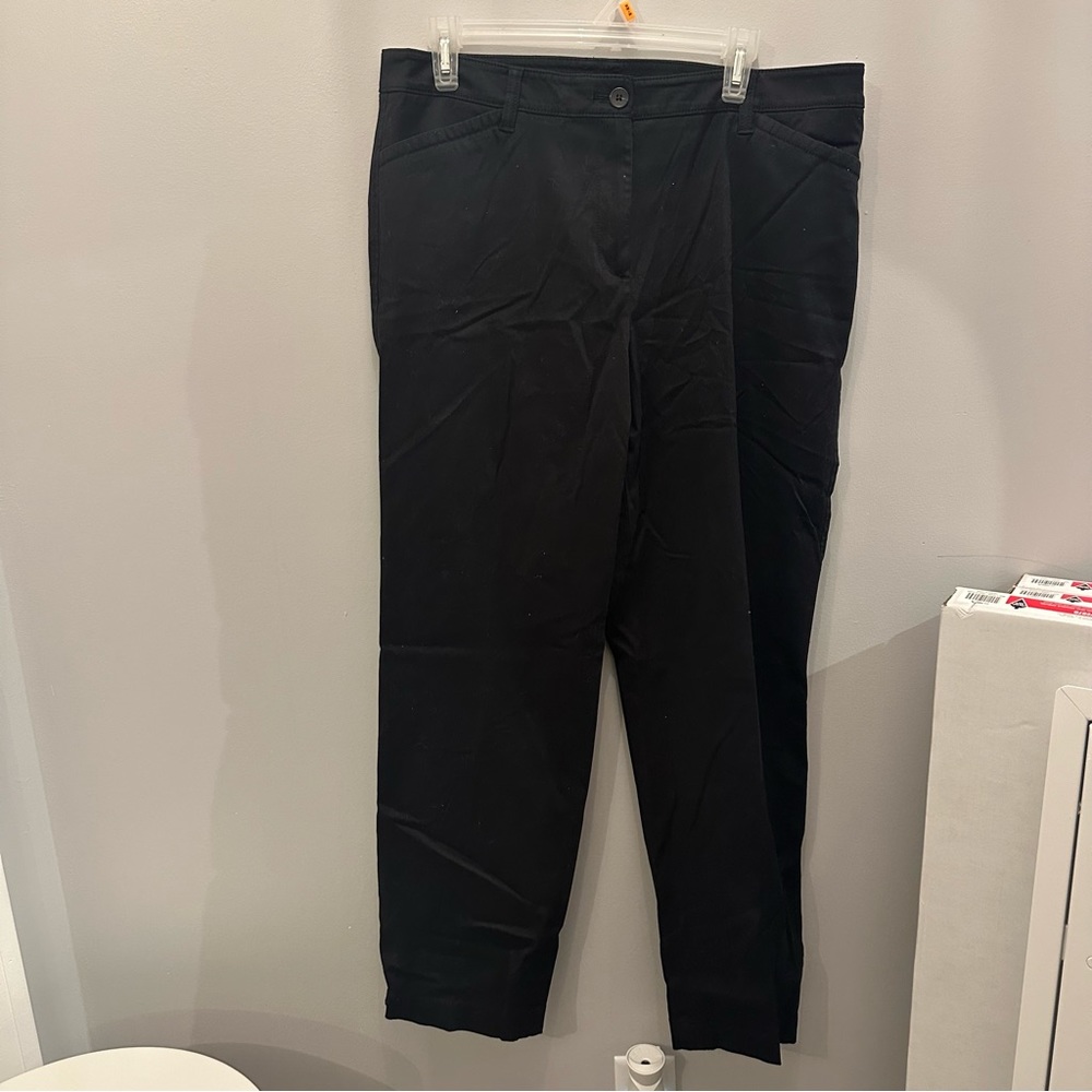 EUC Solid Black Talbots Straight Leg Chino. Women’s 14.